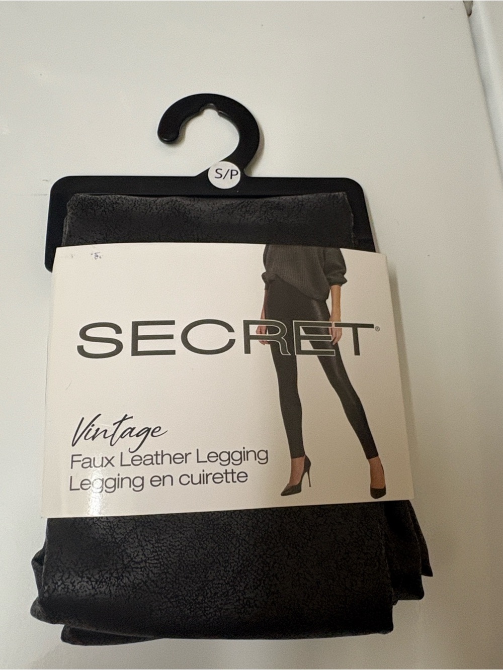 SECRET Vintage Faux Leather Leggings - Black brand new small
